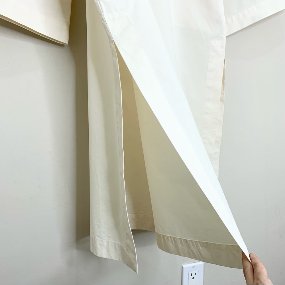 Bondi Born Estel Midi Dress (Sz M) Organic Cotton & Silk Kimono Sleeve Coconut - Picture 9 of 16